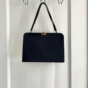 Vintage Handbag 1950s Navy Blue Excellent Condition Purse